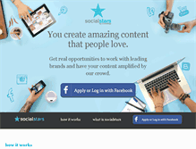Tablet Screenshot of joinsocialstars.com